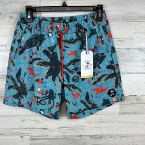 NWT Balls Beachwear Swim Trunks Men’s S Board Shorts Sports All Over Print